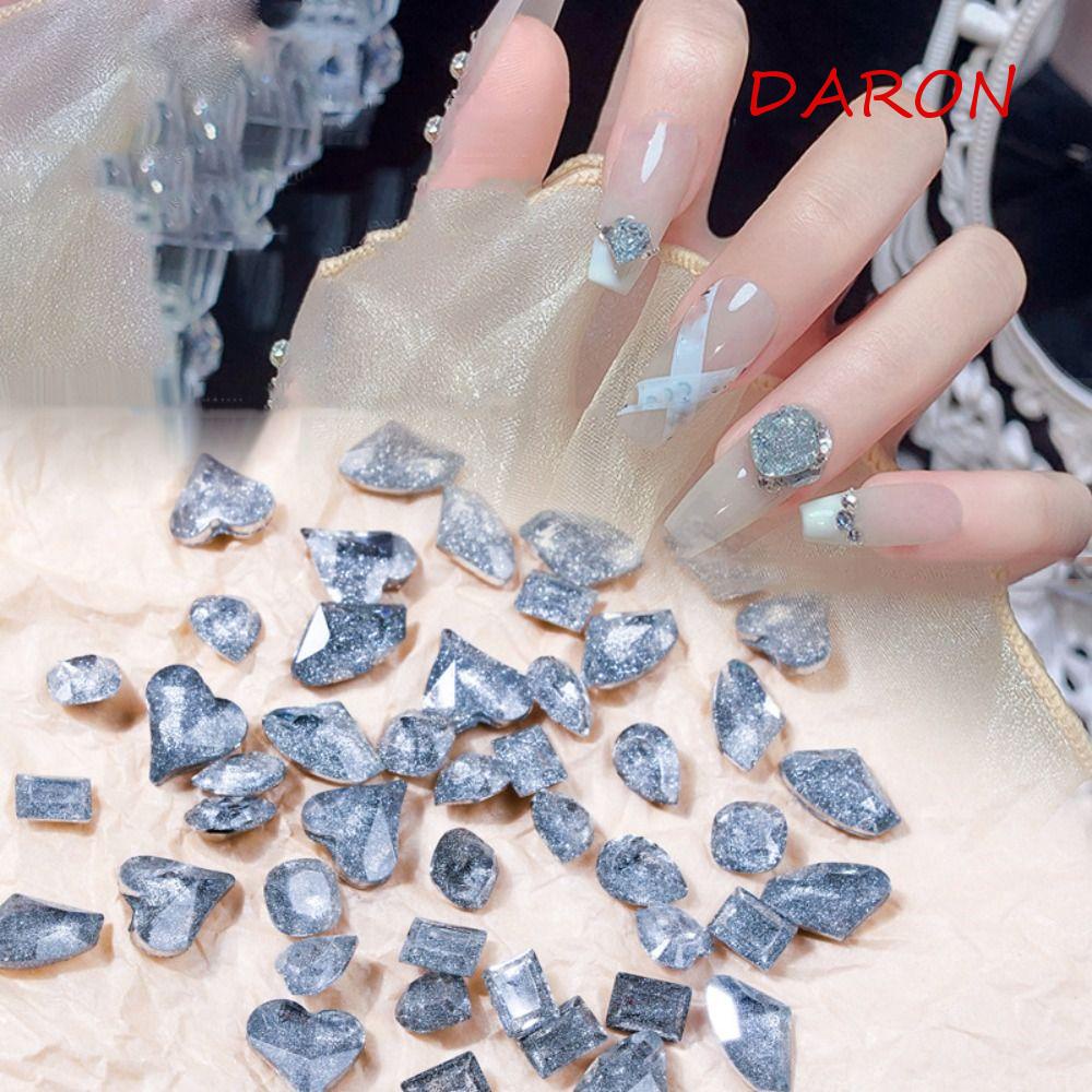 Phụ Kiện Trang Trí Móng Tay Sang Trọng|Đáy Crooked Trái Tim|Hạt Đá Zircon Trang Trí Móng Tay Charms