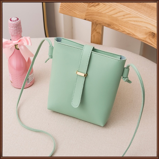 Túi Da Pu Đeo Chéo Mini Đựng Điện Thoại Thiết Kế Đơn Giản Cho Nữ