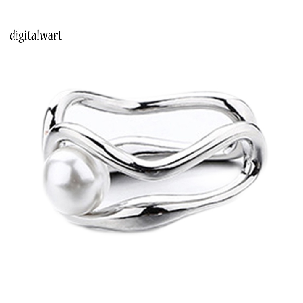 Kỹ Thuật Số| 1 Cặp Khuyên Tai Kẹp Sụn Tai Không Xỏ Lỗ Hai Lớp Bóng Cao Đính Ngọc Trai Nhân Tạo Thời Trang