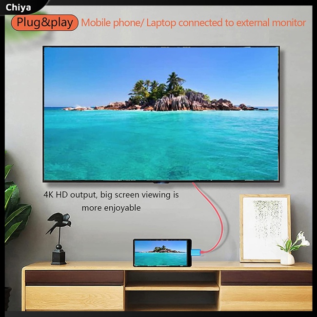 Dây Cáp Sạc Nhanh Chuyển Đổi 4k Type c Sang Hdmi Usb-c Sang PD 55w Cho Điện Thoại / Máy Tính Bảng