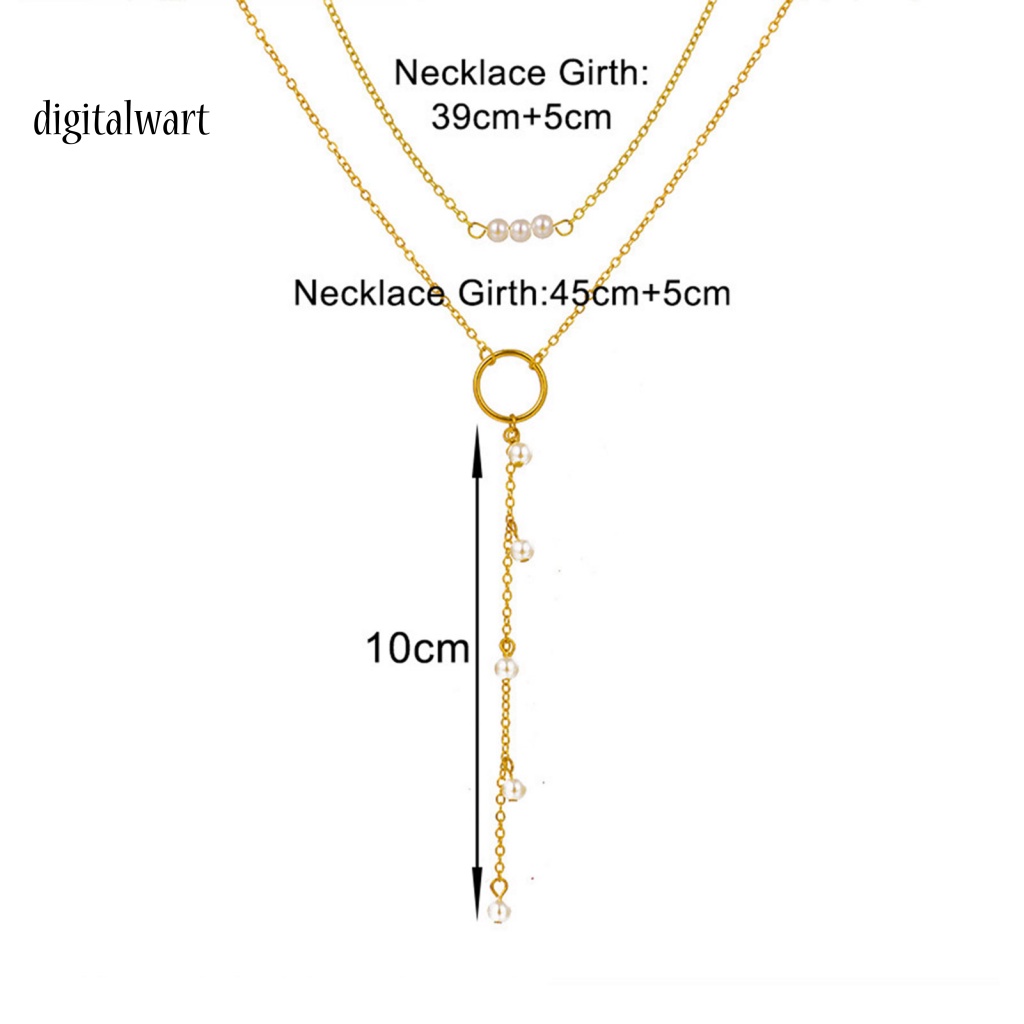 Kỹ Thuật Số| Vòng cổ Chuỗi Hạt Ngọc Trai Nhân Tạo Thanh Lịch Cho Nữ