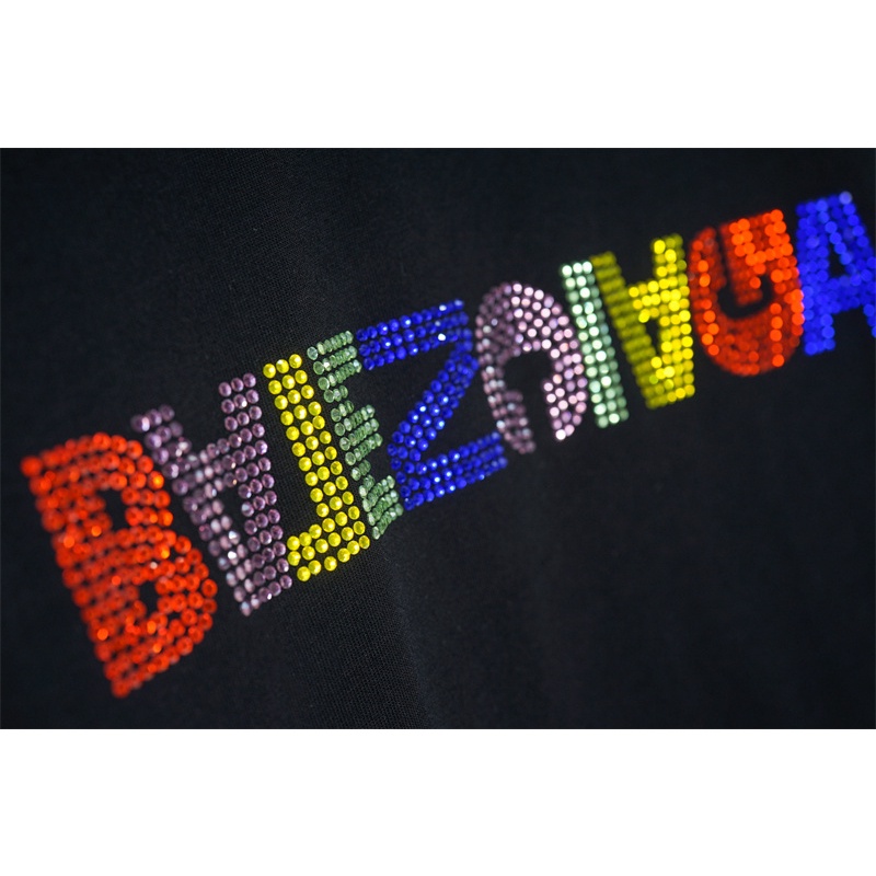 Áo Thun Ba-N8Cia 8- Áo Thun Tay Ngắn Phối Lưới Đôi Phong Cách Đường Phố Hợp Thời Trangugiffhg