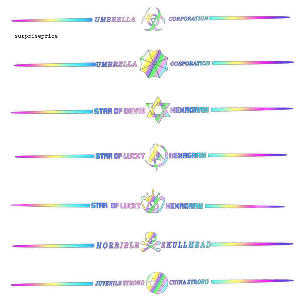 Sticker Phản Quang Dán Trang Trí Xe Hơi Hình Vương Miện / Đầu Lâu / Dù