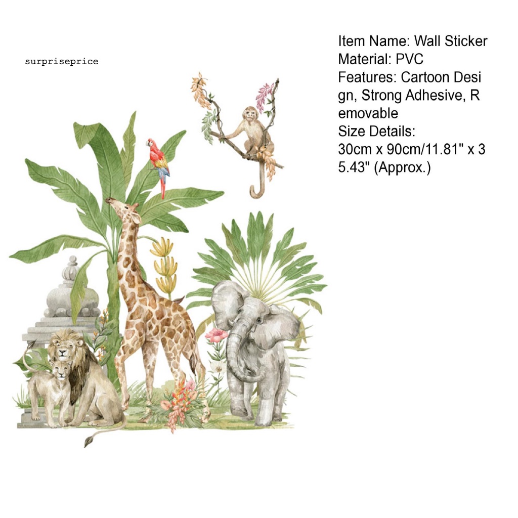 Bộ 2 Miếng Dán Tường Tự Dính Có Thể Tháo Rời Họa Tiết Mưa Nhiệt Đới Nhiều Màu Sắc Trang Trí Nhà Cửa