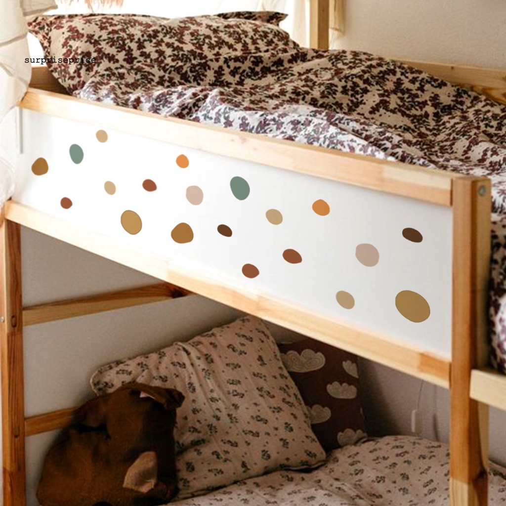 Set 6 Miếng Dán Tường Bằng PVC Tự Dính Họa Tiết Chấm Bi Phong Cách Bắc Âu