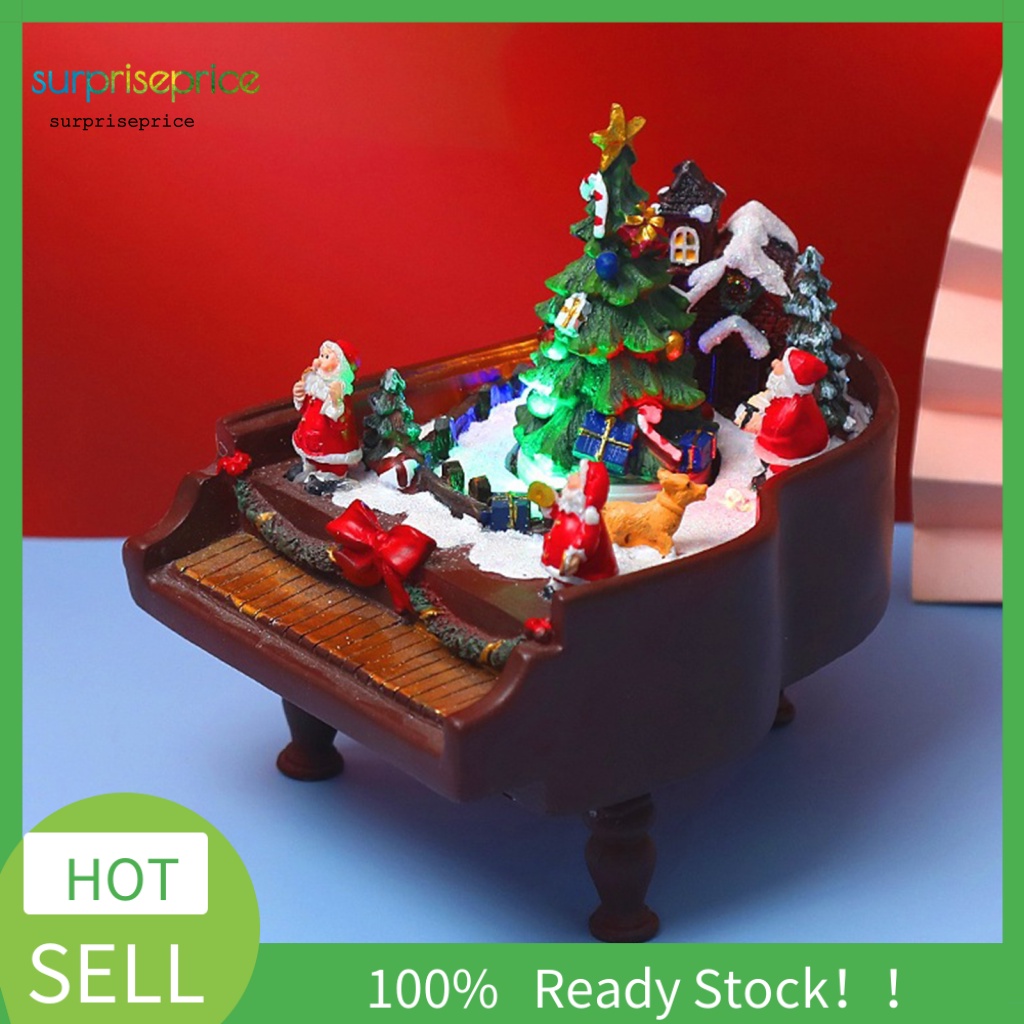 Spa Đồ Trang Trí Giáng Sinh Kiểu Đàn Piano Bằng Nhựa Phát Quang Chống Vỡ