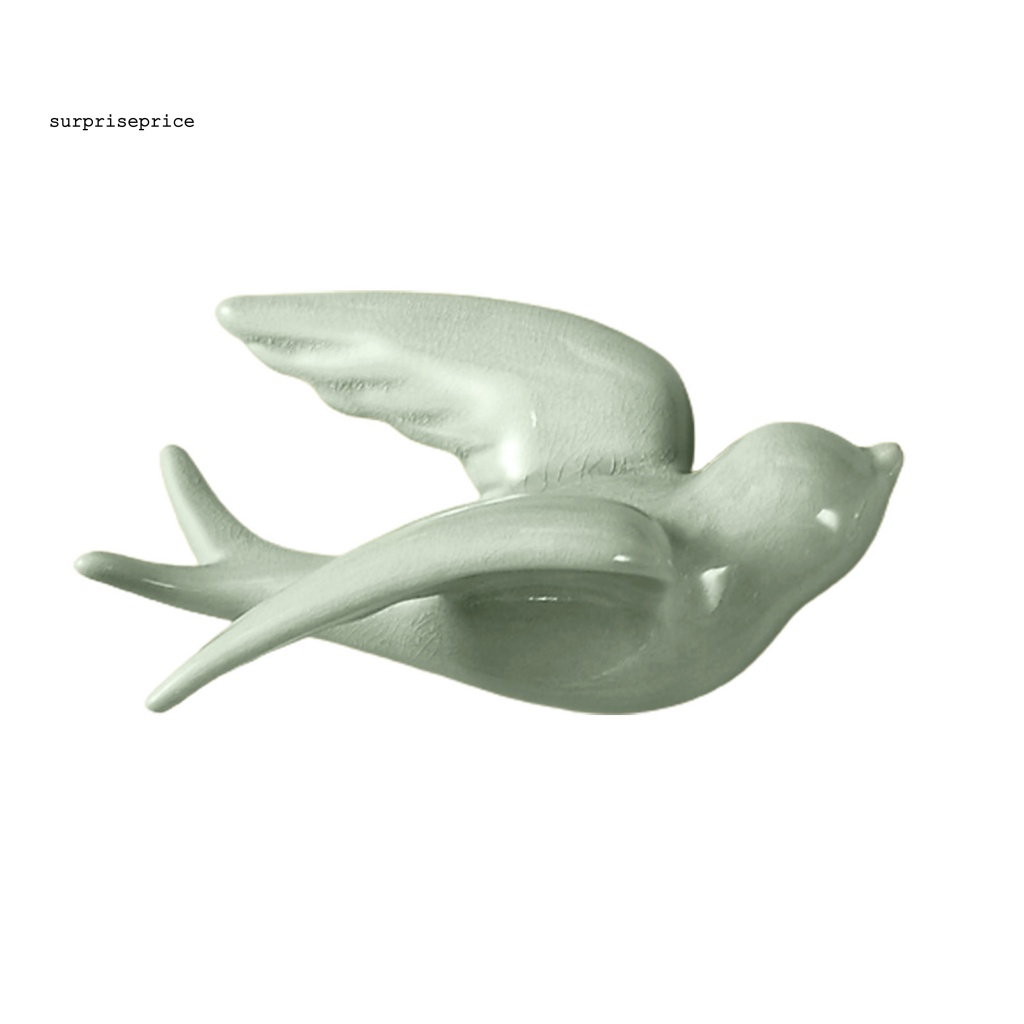 Phụ Kiện Treo Tường Trang Trí Hình Chú Chim 3D Bằng Gốm