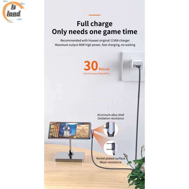 Cáp Sạc Nhanh Usb Type C 6a Vỏ Nhôm Cho Điện Thoại