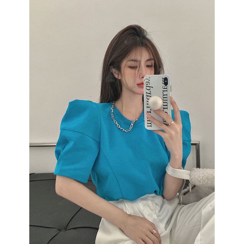 Áo Thun Tay Ngắn Dáng Rộng Phối Dây Xích Thời Trang Mùa Hè Cho Nữ
