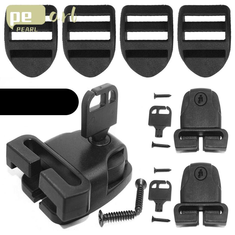 Set 5 Khóa Vòng Tay Paracord Bằng Nhựa Màu Đen Tháo Gỡ Nhanh Chất Lượng Cao