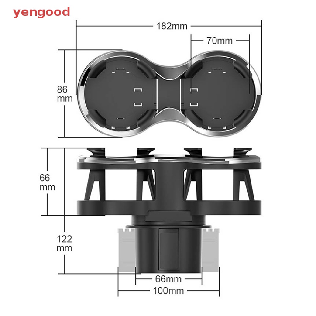 Giá Đỡ Cốc Nước Hai Lỗ Cách Nhiệt Cho Xe Hơi