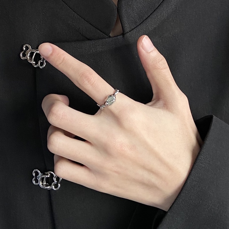 Nhẫn Ngọc Bích Phong Cách Hàn Quốc Cổ Điển Sang Trọng Cho Nữ