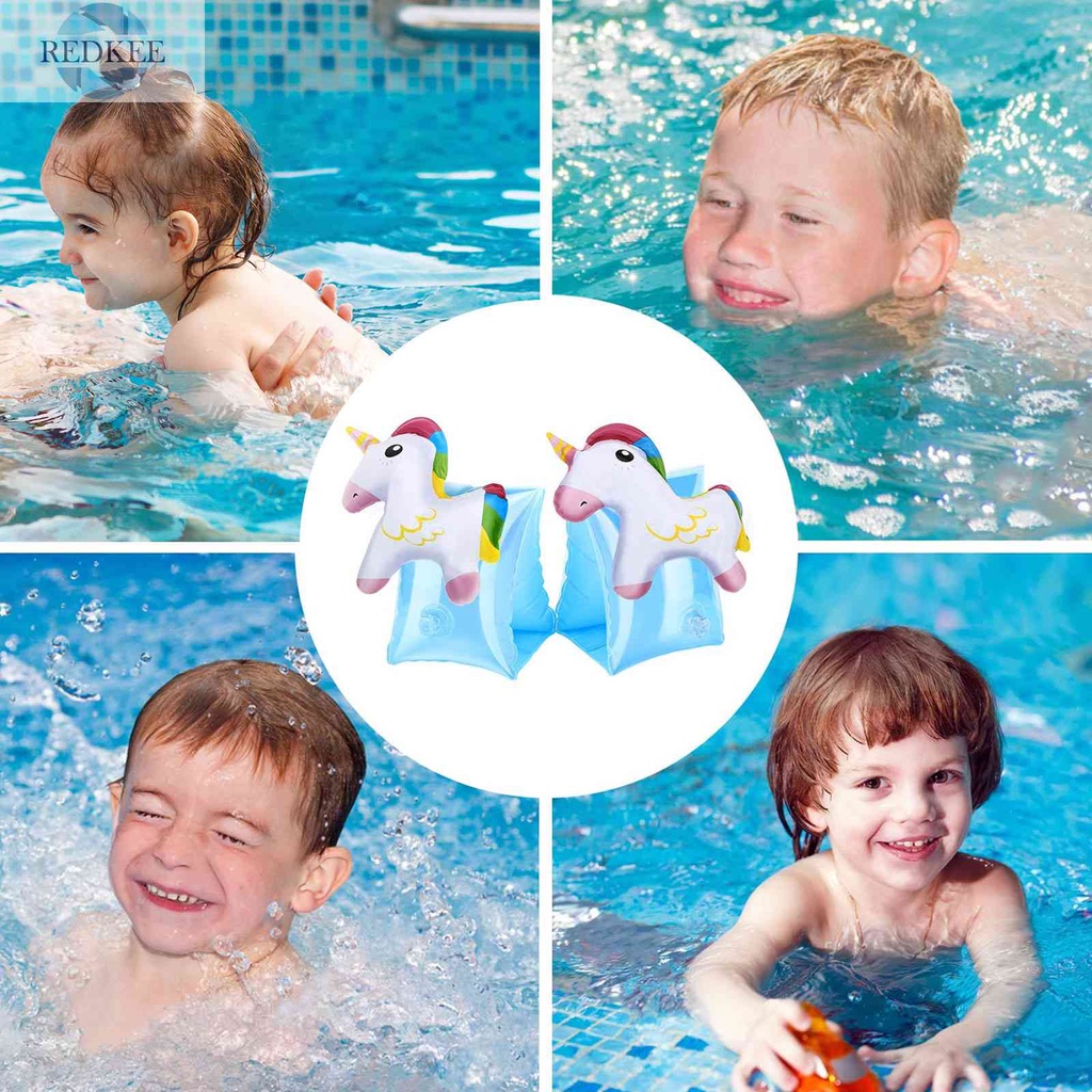 Phao Bơi Đeo Cánh Tay Bằng PVC Họa Tiết Hoạt Hình Trọng Lượng Nhẹ Cho Người Mới
