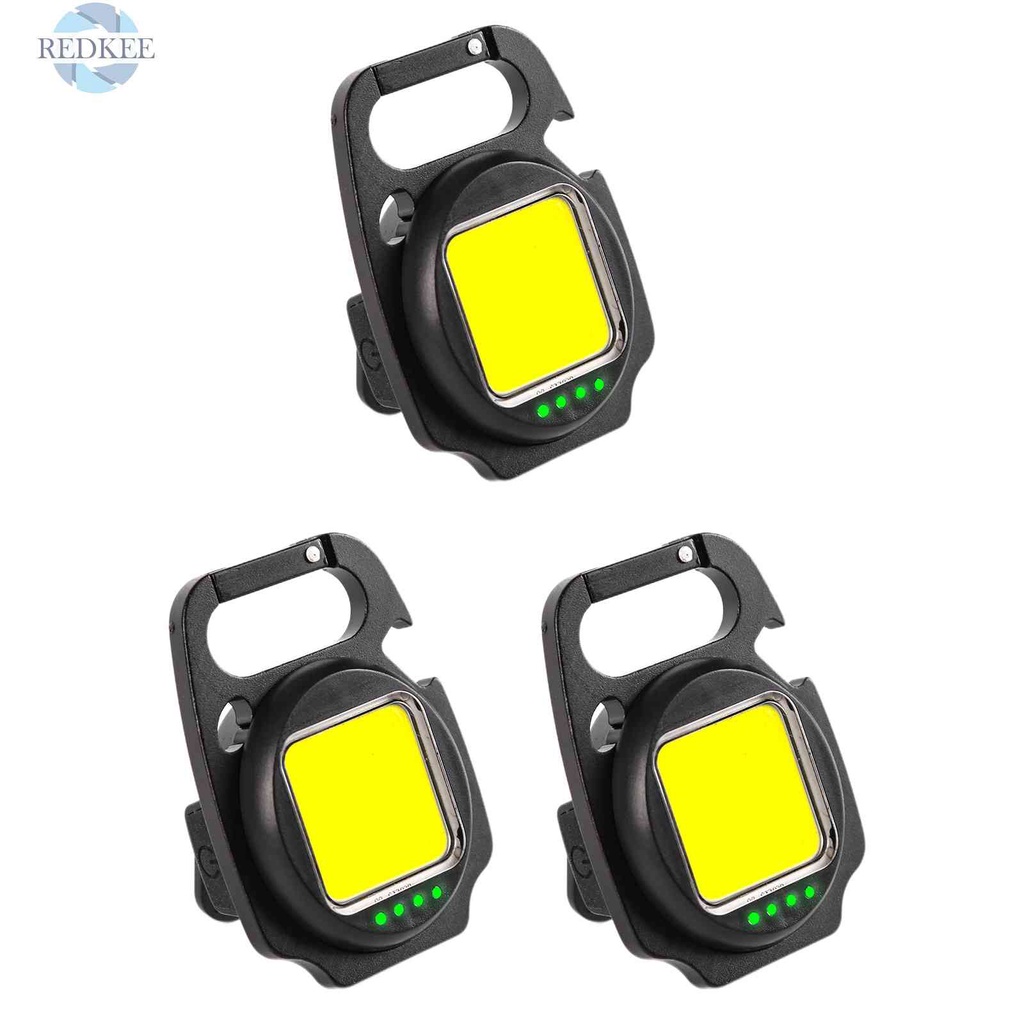 Móc Khóa Đèn Pin Mini COB LED 500 Lumens Bỏ Túi Tiện Dụng
