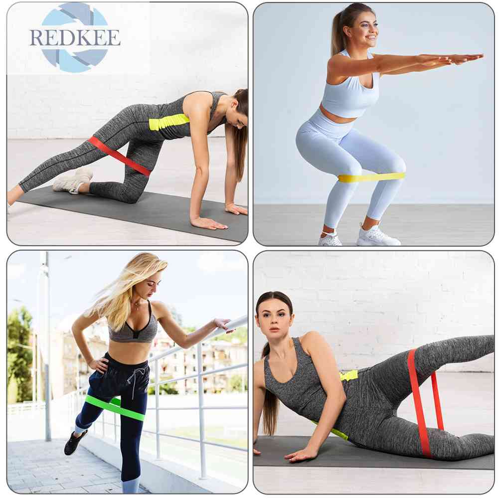 Set 5 Dây Đai Co Giãn Bằng TPE Dùng Để Tập Yoga / Thể Hình