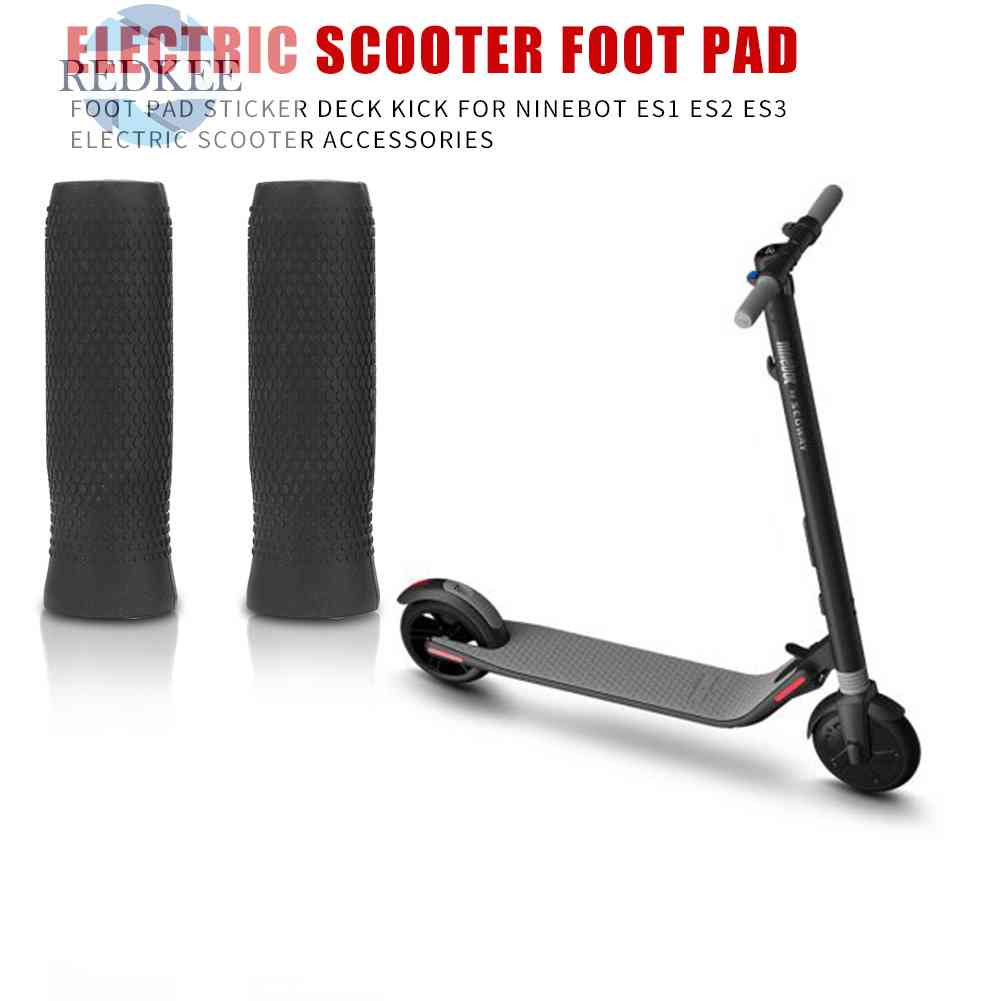 Set 2 Vỏ Bọc Tay Lái Xe Scooter Điện Ninebot ES1 Bằng Silicon Chống Trượt Màu Đen