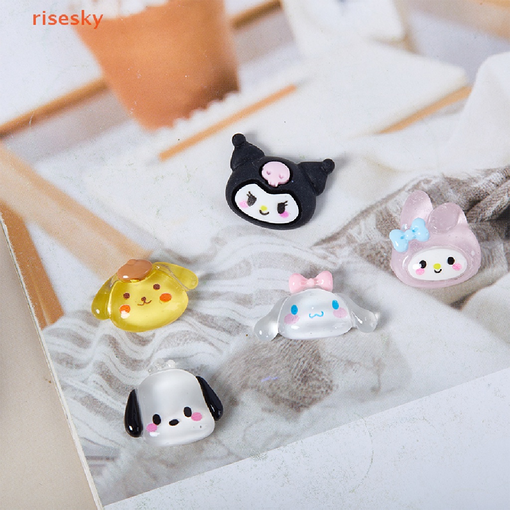 Bộ 10 Đồ Chơi Hình Động Vật Hoạt Hình Bằng Nhựa Resin Dễ Thương DIY