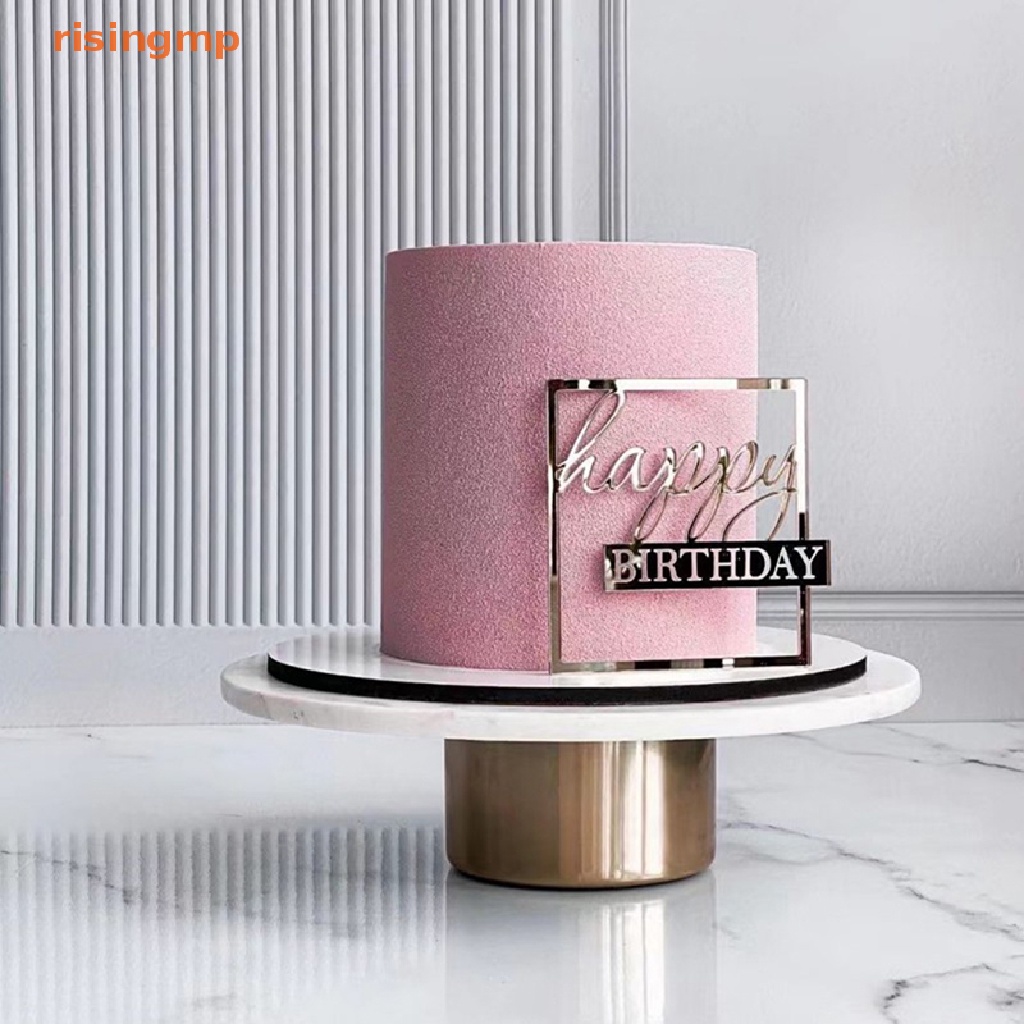 Topper Cắm Trang Trí Bánh Kem Chữ Happy Birthday Bằng Acrylic Chất Lượng Cao
