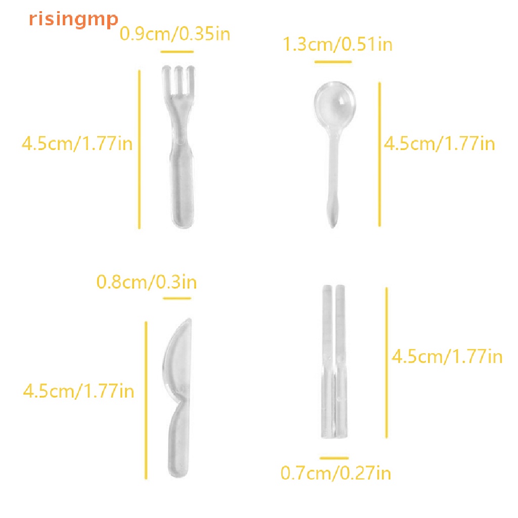 1 Bộ Muỗng Nĩa Dùng Trang Trí Nhà Búp Bê 1: 6