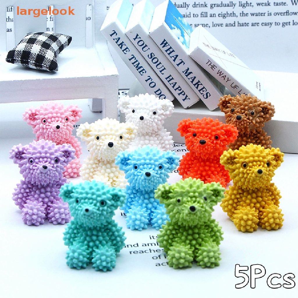 Bộ 5 Búp Bê Gấu Sầu Riêng Hoạt Hình Mini Màu Macaron Treo Trang Trí Nhà Cửa / Xe Hơi