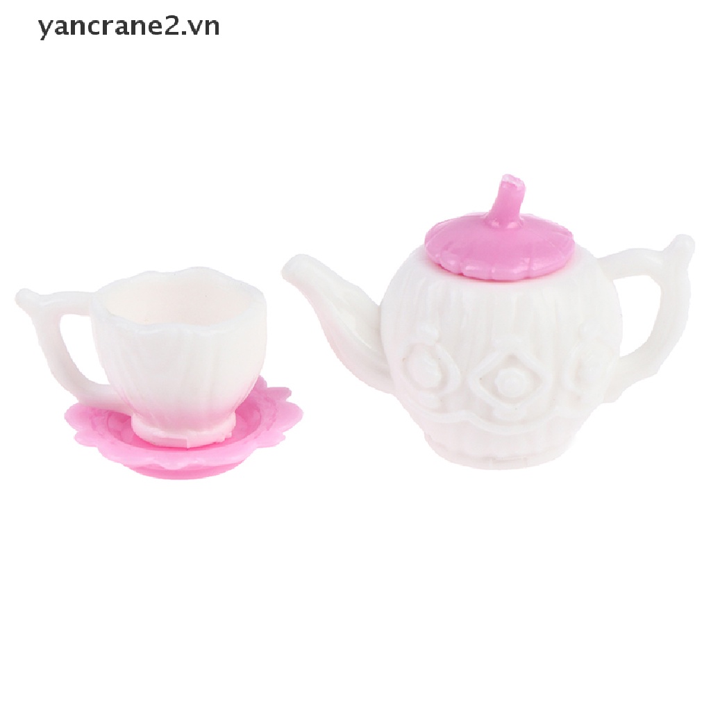 Bộ 3 Ấm Tách Uống Trà / Cà Phê Mini Dành Cho Nhà Búp Bê {yancrane2.vn}