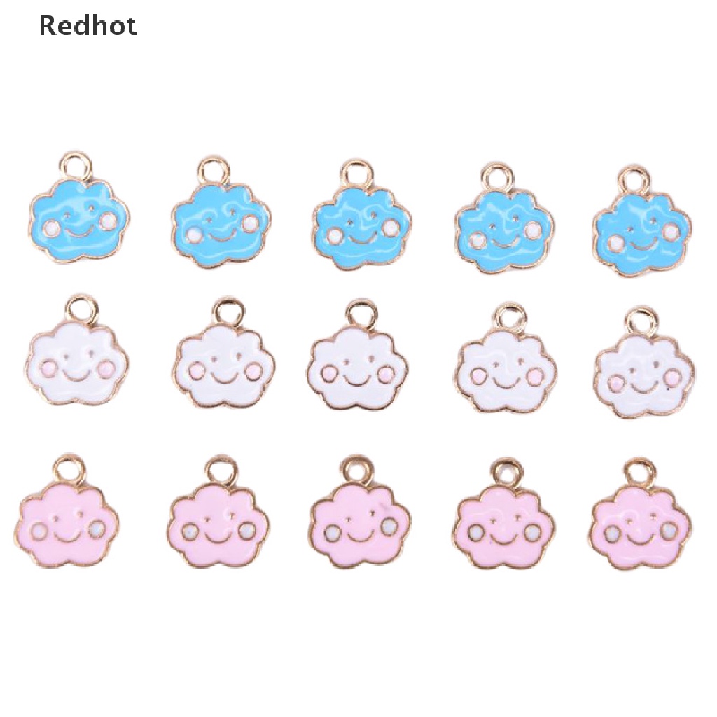 Bộ 10 Mặt Dây Chuyền Hình Đám Mây / Chữ Ch Tráng Men DIY