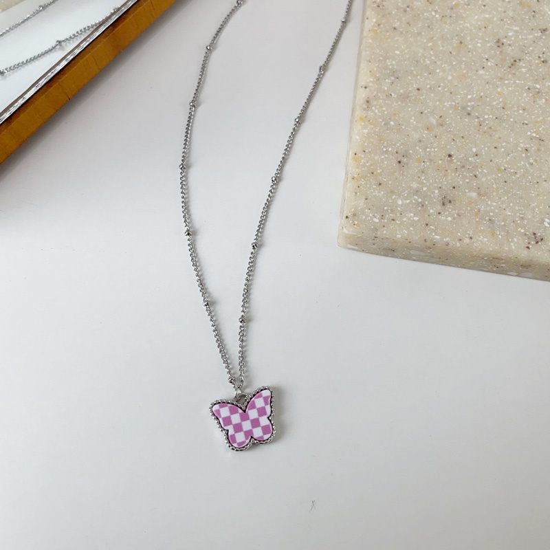 Vòng Cổ Choker Mặt Bướm Trắng Đen Phong Cách Vintage