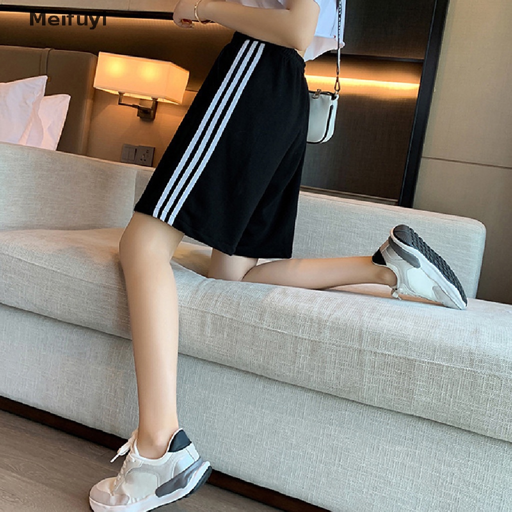 Quần Short Thể Thao Lưng Thun Ống Rộng Màu Sắc Đơn Giản Thời Trang Mùa Hè 2023 Cho Nữ