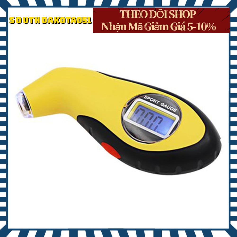 [Hàng Sẵn] Đồng Hồ Đo Áp Suất Lốp Xe Màn hình Kỹ Thuật Số Chống Trượt Thông Dụng Cho Xe Hơi / Xe Tải【Southdakota051】