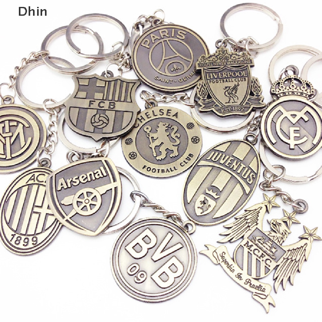 Móc Khóa Kim Loại Hình Logo Câu Lạc Bộ Bóng Đá Châu Âu