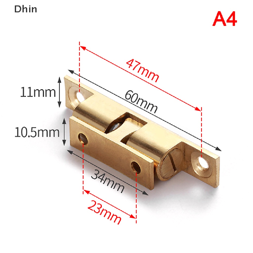 1 Chốt Khóa Cửa Tủ Bằng Đồng Thau Kích Thước 42 / 50 / 60 / 70mm Tiện Dụng