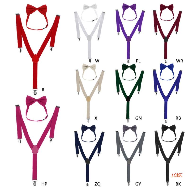 Xiangbao Bộ Dây Kẹp Cà Vạt Chữ Y Đàn Hồi Có Thể Điều Chỉnh Cho Unisex