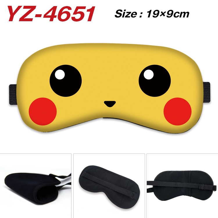 Mặt Nạ Che Mắt Ngủ Thoáng Khí Họa Tiết Pokemon Pikachu Dễ Thương Cho Nam Và Nữ