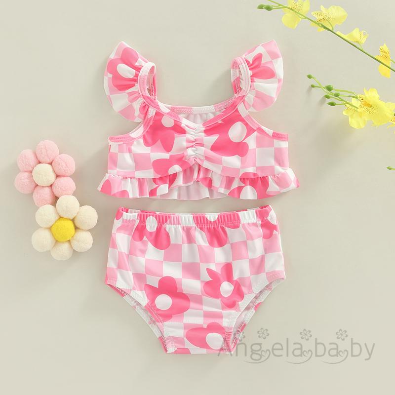 Bộ Bikini Họa Tiết Hoa Xinh Xắn Cho Bé Gái