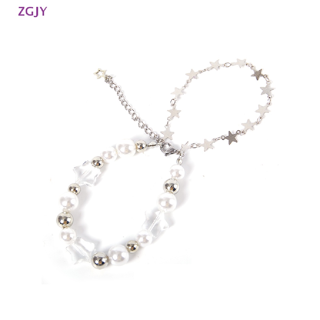 Vòng Tay Chuỗi Hạt Ngọc Trai Mặt Ngôi Sao Thời Trang Cho Cặp Đôi Mới