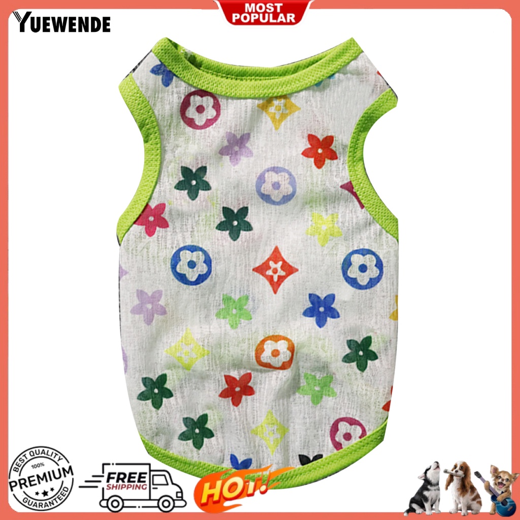 Áo Sát Nách Cổ Tròn Thoáng Khí In Họa Tiết Thời Trang Mùa Hè Cho Thú Cưng
