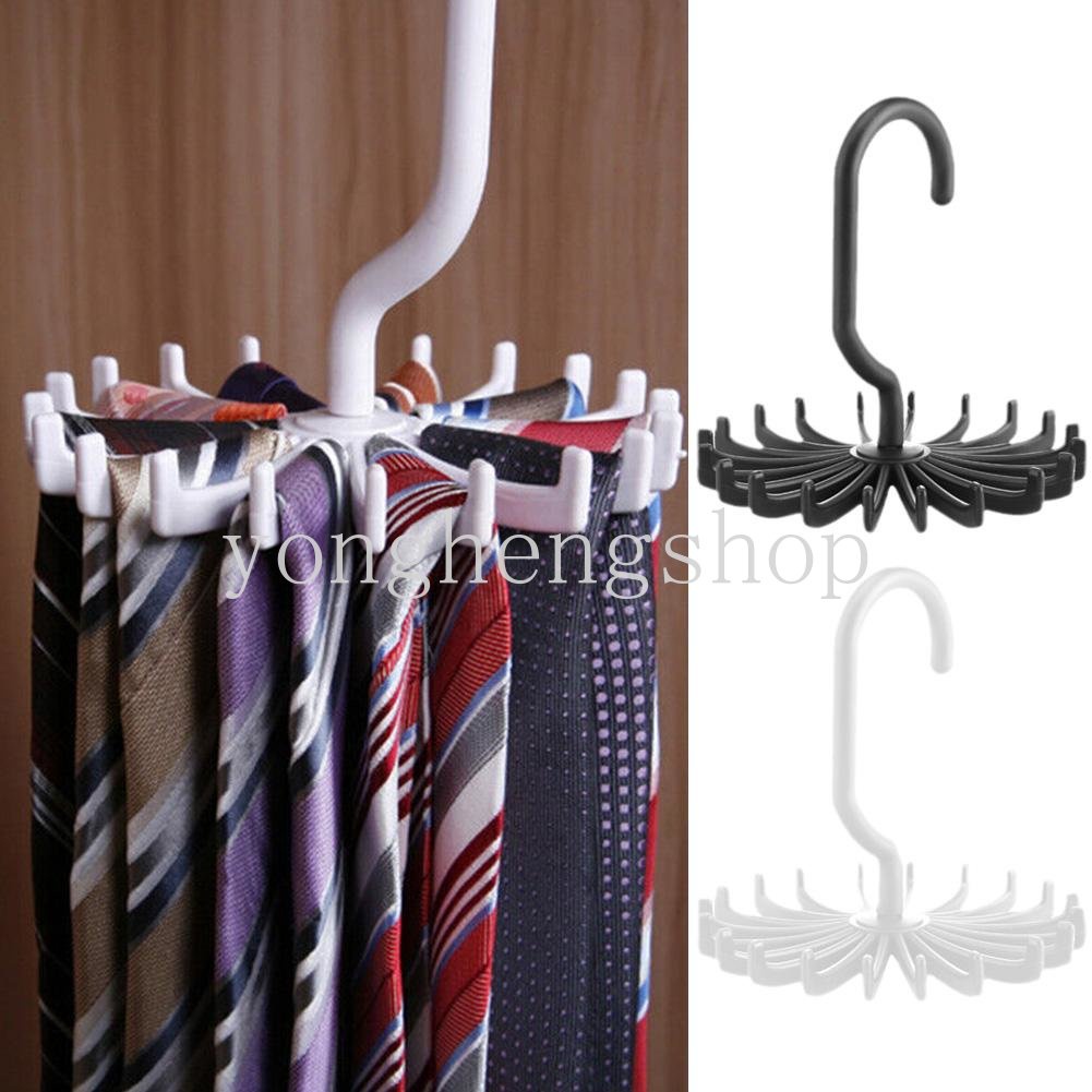 Giá Đỡ Cà Vạt / Thắt Lưng Xoay 360 Độ 20 Móc Tiết Kiệm Không Gian