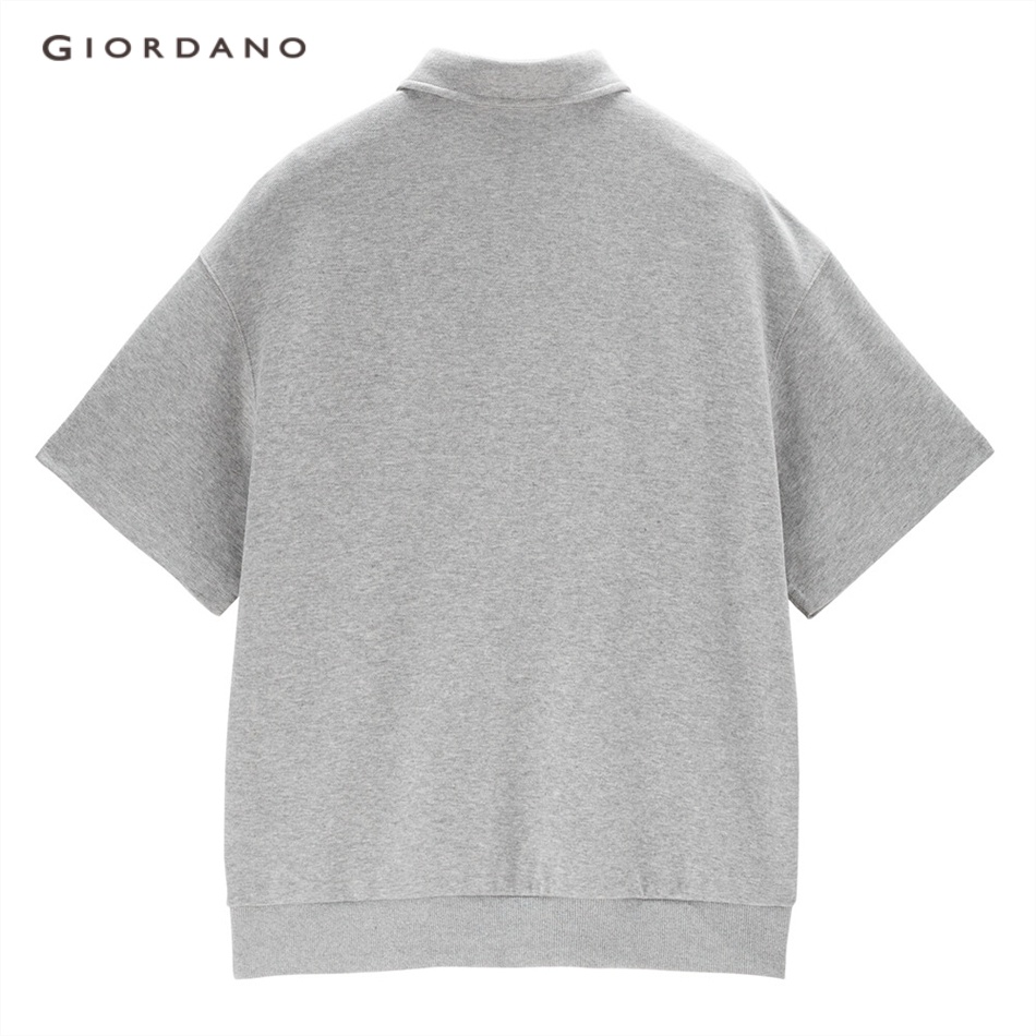 GIORDANO MEN Short sleeve loose pique polo shirt 18013603