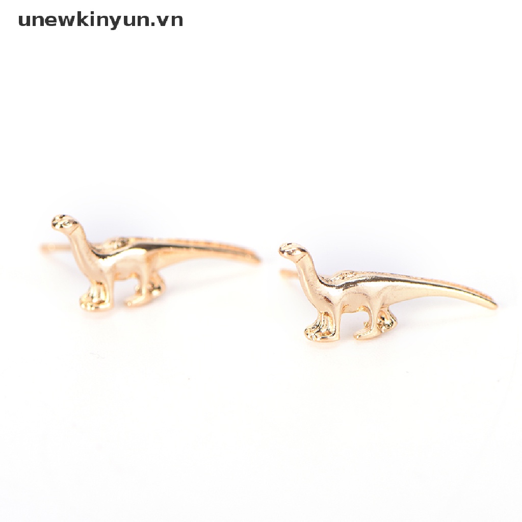 Set 3 Đôi Khuyên Tai Kim Loại Hình Khủng Long Cho Nữ