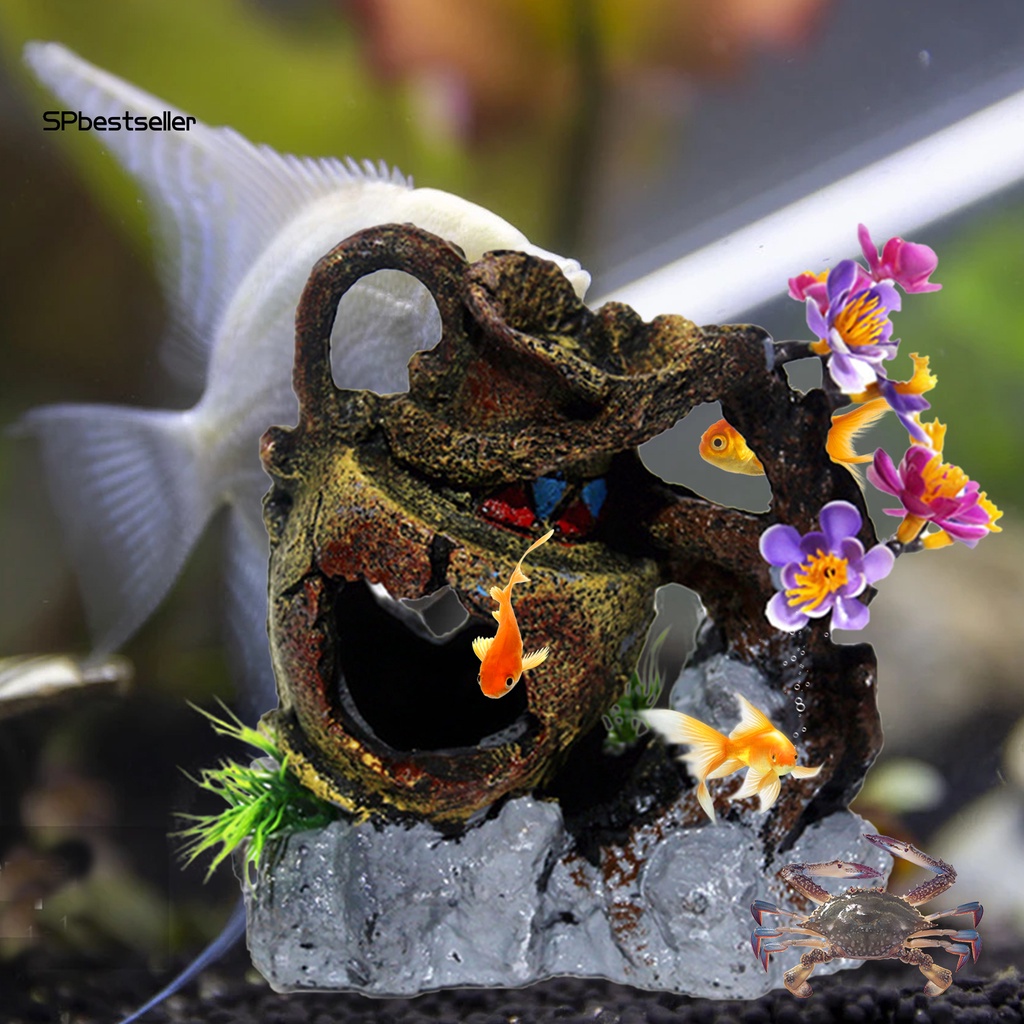 Lá Cờ Ẩn Trang Trí Bể Cá Bằng Nhựa Resin