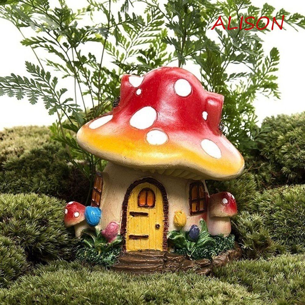 Mô Hình Ngôi Nhà Nấm Mini Bằng Resin Để Bàn Trang Trí Tiểu Cảnh