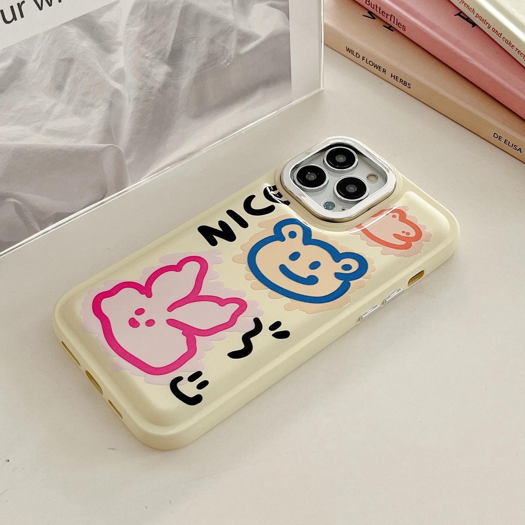 Ốp Điện Thoại Silicon TPU Mềm Có Đệm Khí Chống Sốc In Hình Hoạt Hình Dễ Thương Cho iPhone 14 13 12 11 PRO MAX