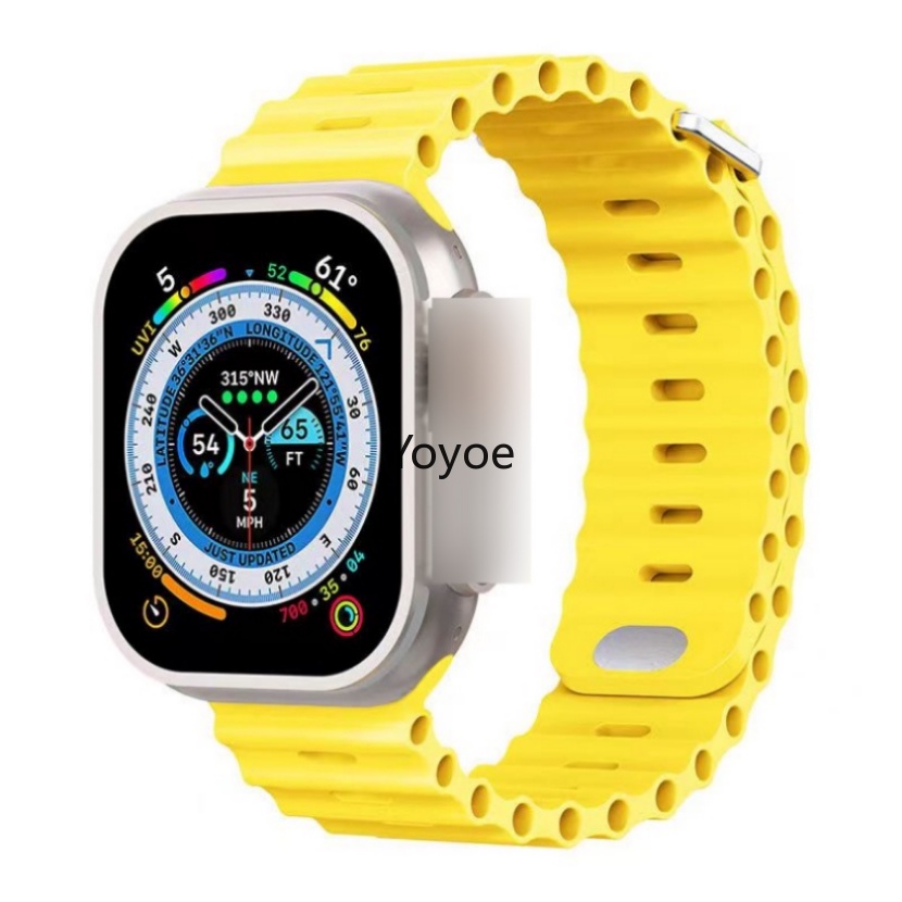 Dây Đeo Silicon 49mm 45mm 44mm 40mm 41mm 42mm 38mm Cho iWatch Ultra Series 7 6 5 3 SE 4 2 1 Ultra 8