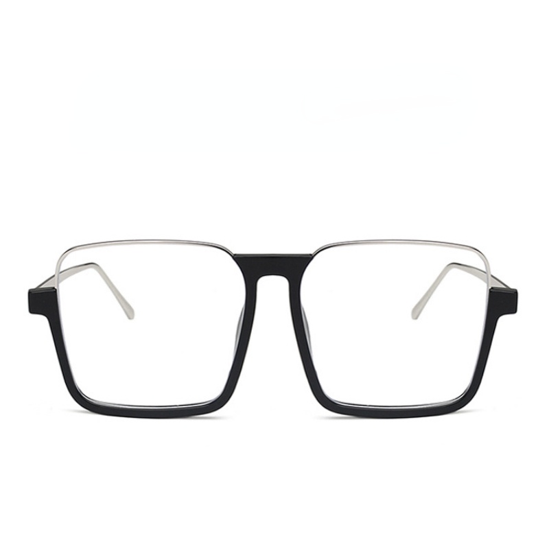 (AIMURUSI) COD Kính Râm Nửa Gọng Phẳng Đa Năng Gọng Lớn Chống Ánh Sáng Xanh Lam Phong Cách Hàn Quốc Cổ Điển