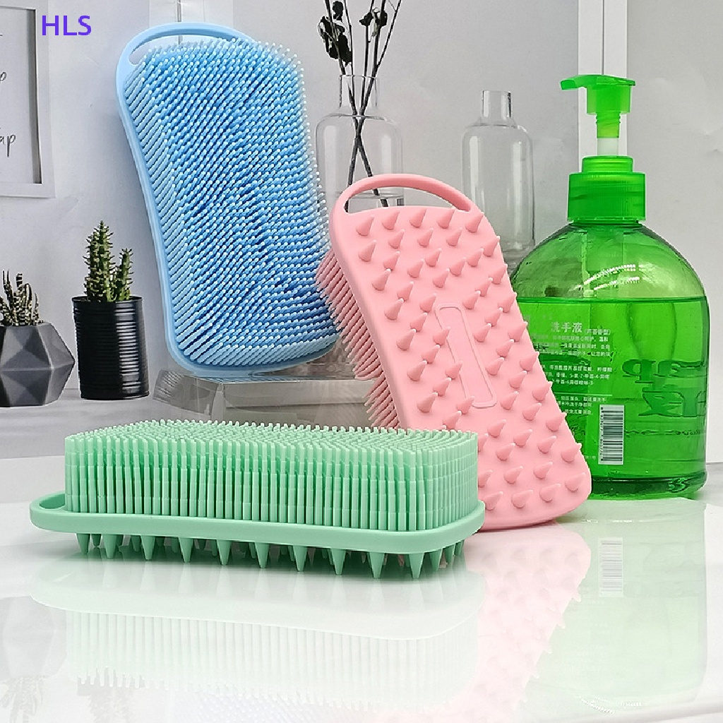 Bàn Chải Silicone Mát Xa Da Đầu 2 Trong 1 Tiện Dụng