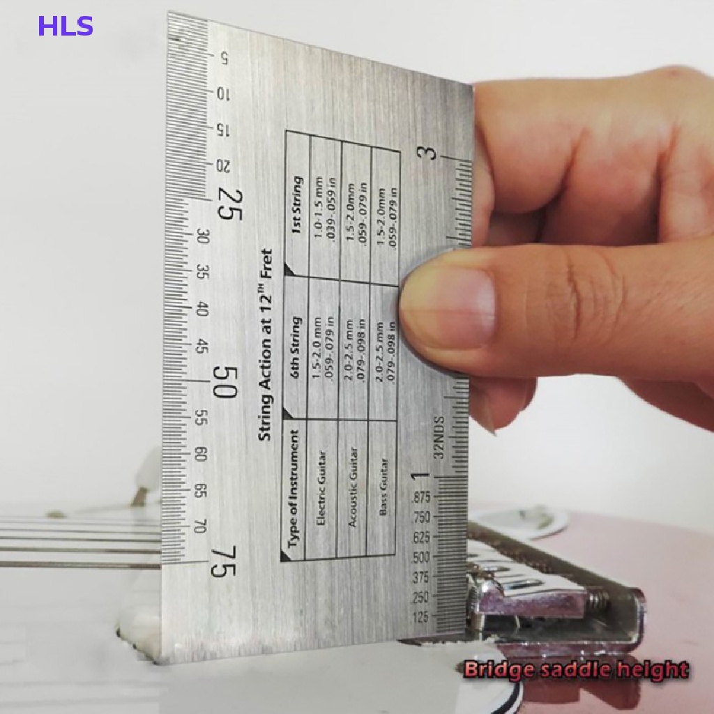 Thước Đo Dây Đàn Guitar Điện Bằng Thép Không Gỉ Tiện Dụng