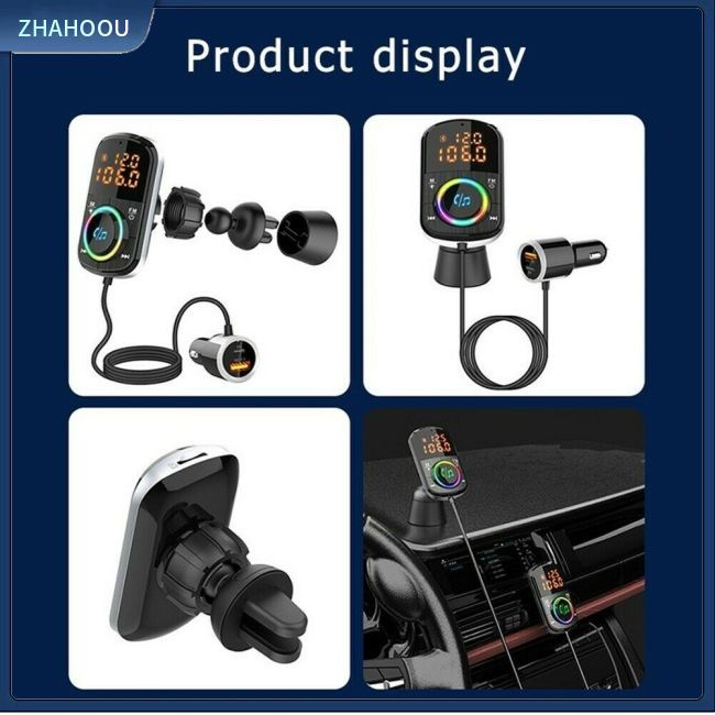 ☃Phụ Kiện Trang Trí Nhà Cửa Kiểu Dáng Dễ Thương Xinh Xắn☃ Tẩu Sạc Nhanh Pd3.0 / qc3.0 Kiêm Máy Nghe Nhạc Mp3 FM Bluetooth 5.0 Cho Xe Hơi