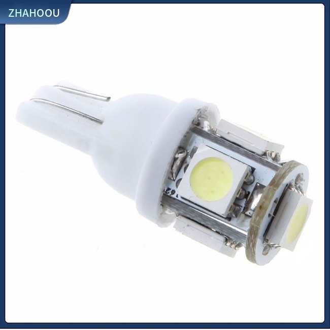 ☃Phụ Kiện Trang Trí Nhà Cửa Kiểu Dáng Dễ Thương Xinh Xắn☃ Set 10 Bóng Đèn Chiếu Sáng Biển Số Xe Ô Tô W5w T10 5050 5smd