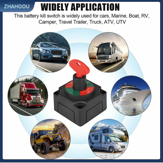 ☃Phụ Kiện Trang Trí Nhà Cửa Kiểu Dáng Dễ Thương Xinh Xắn☃ Công Tắc Nguồn Pin 2 Bánh Răng 48v 200a Chống Rò Rỉ Cho Tàu Thuyền