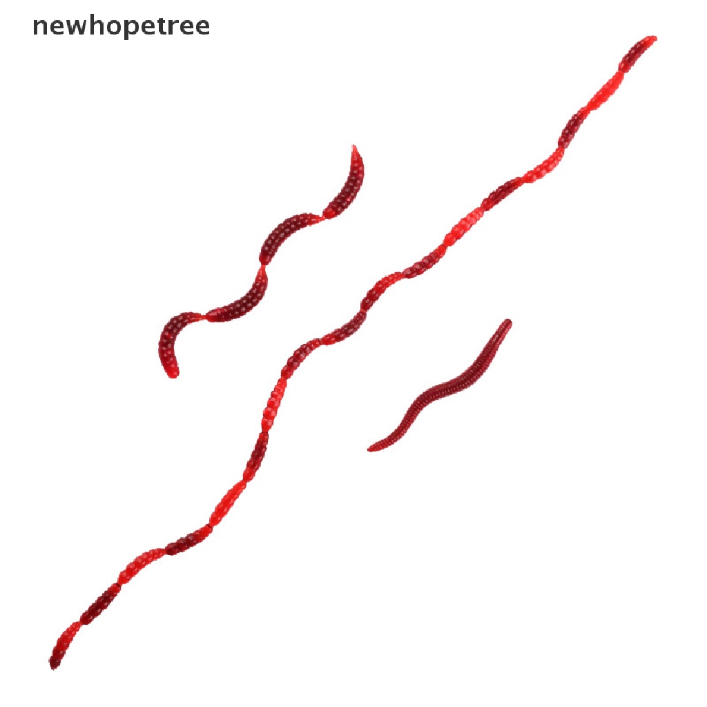 Bộ 100 Mồi Giun Giả Câu Cá Bằng Silicon Mềm